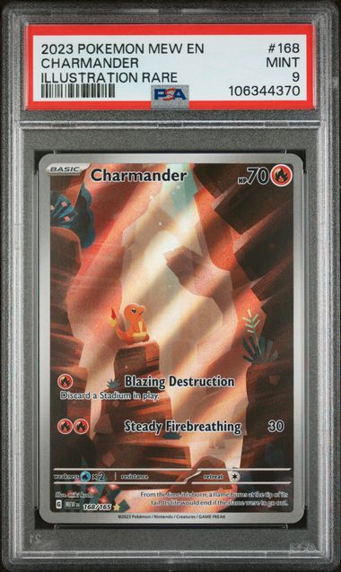 Charmander 2023 Pokemon 151 Illustration rare #168/165 PSA 9