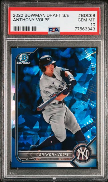 Anthony Volpe 2022 Bowman Draft Sapphire Edition Prospect PSA 10