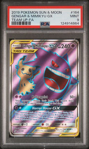 Gengar & Mimikyu GX Tag Team 2019 Pokémon Team Up #164/181 PSA 9