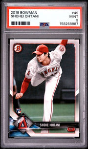 Shohei Ohtani 2018 Bowman Pitching Rookie #49 PSA 9