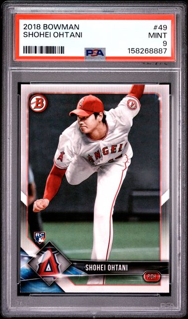 Shohei Ohtani 2018 Bowman Pitching Rookie #49 PSA 9