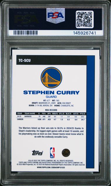 Stephen Curry 2025 Topps Silver Pack PSA 10