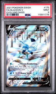 Glaceon V 2021 Pokémon Evolving Skies #175/2063 PSA 9