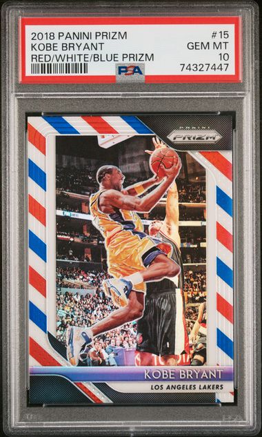 Kobe Bryant 2018 Panini Prizm RWB prizm PSA 10