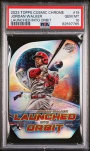 Jordan Walker 2023 Topps Cosmic Chrome Launched Into Orbit PSA 10