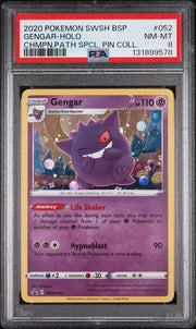 Gengar Pokémon Champion's Path Special Pin Collection Promo #SWSH052 PSA 8