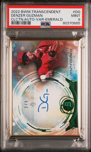 Denzer Guzman 2022 Bowman Transcendent autograph green #'d 2/5 PSA 9