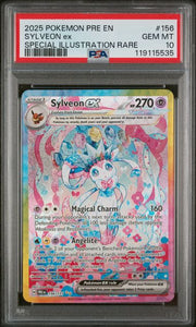 Sylveon EX Pokémon Prismatic Evolutions Special Illustration Rare #156/131 PSA 10