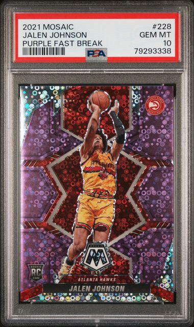 Jalen Johnson 2021 Panini Mosaic Purple Fast Break 