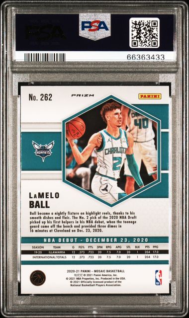 Lamelo  Ball 2020 Mosaic Red Wave PSA 10