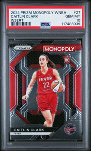 Caitlin Clark 2024 Panini Prizm Monopoly WNBA Insert PSA 10