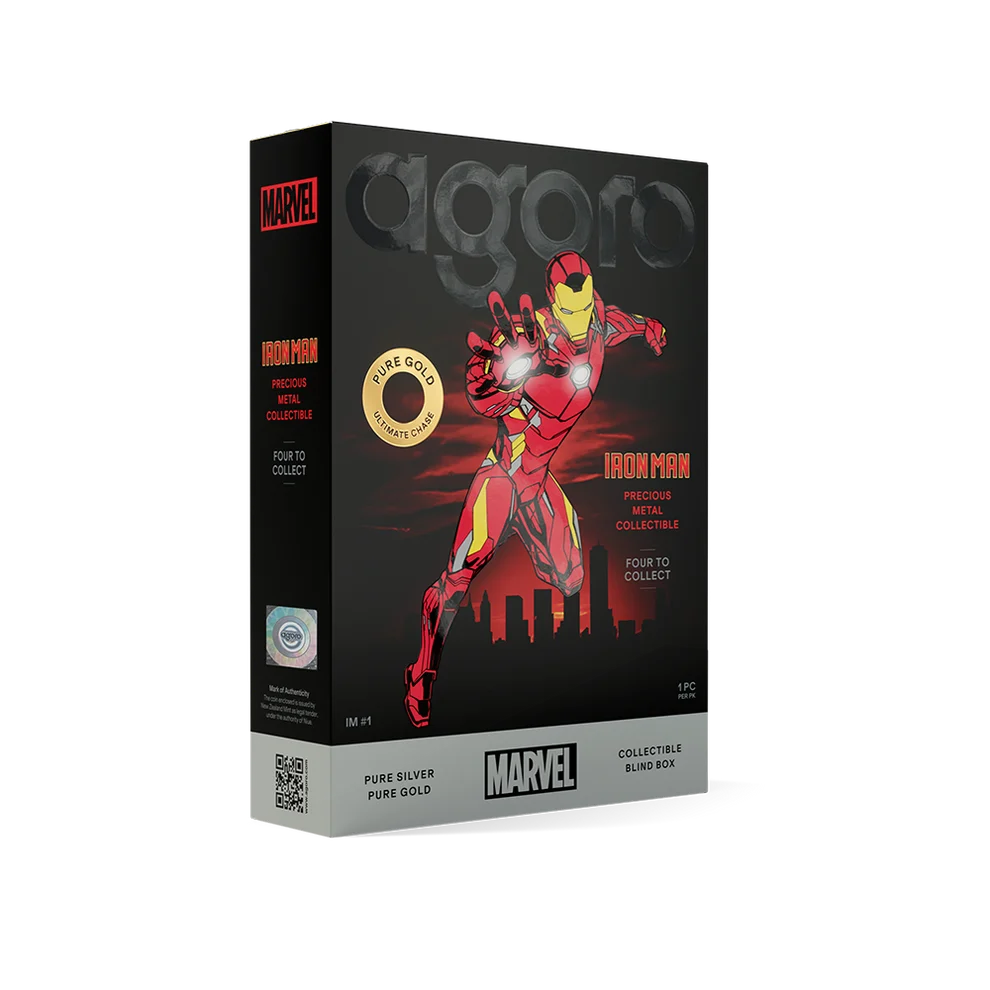 Agoro Marvel Iron Man 1/2oz. Precious Metal Collectible Blind Box