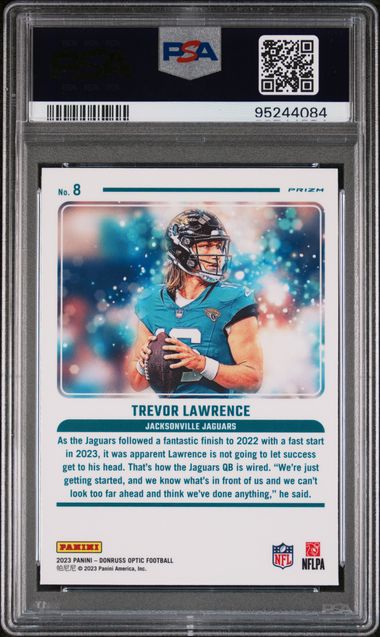 Trevor Lawrence 2023 Donruss Optic Mythical SSP PSA 10