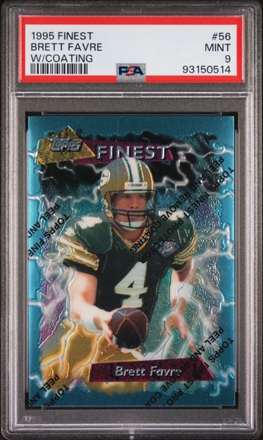 Brett Favre 1995 Topps Finest w/ Coating PSA 9