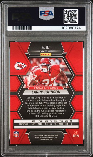 Larry Johnson 2023 Panini Mosaic Genesis PSA 10