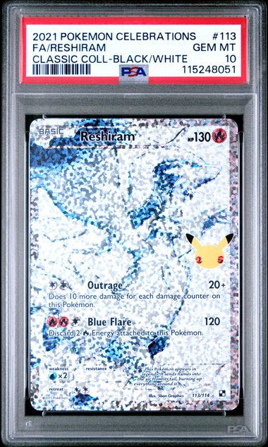 Reshiram Pokémon Celebrations Classic Collection #113/114 PSA 10