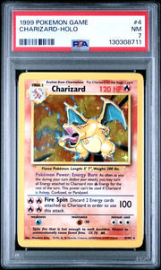 Charizard 1999 Pokémon Base Set Holo #4/102 PSA 7