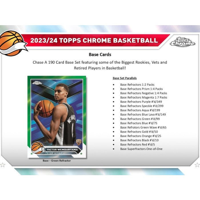 2023-24 Topps Chrome Basketball Mega 20 Box Case