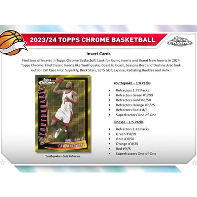 2023-24 Topps Chrome Basketball Mega 20 Box Case