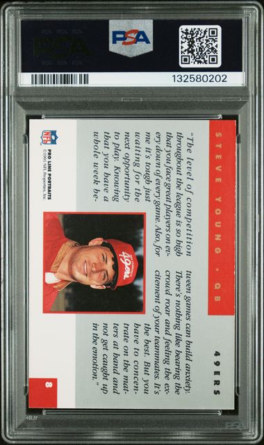 Steve Young 1991 Proline Portraits PSA/DNA Authentic