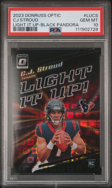 CJ Stroud 2023 Donruss Optic Light It up Black Pandora 