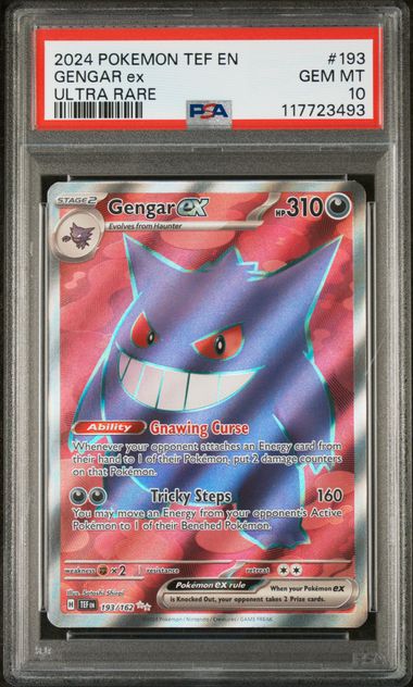 Gengar 2024 Pokemon Temporal Forces #193/162 PSA 10