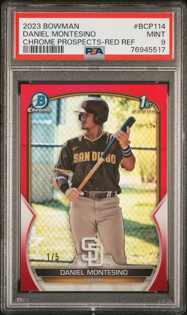 Daniel Montesino 2023 Bowman Chrome Prospect Red Refractor 