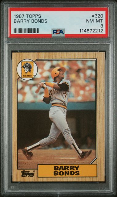 Barry Bonds 1987 Topps #320 PSA 8
