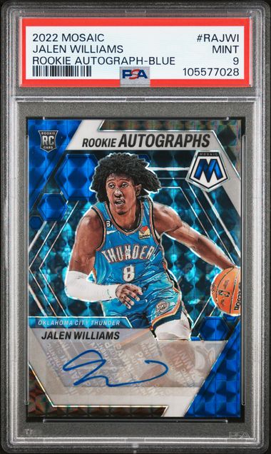 Jalen Williams 2022-23 Mosaic Rookie Autograph Blue 