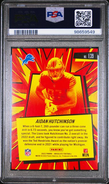 Aidan Hutchinson 2022 Panini Absolute Explosive RC PSA 9