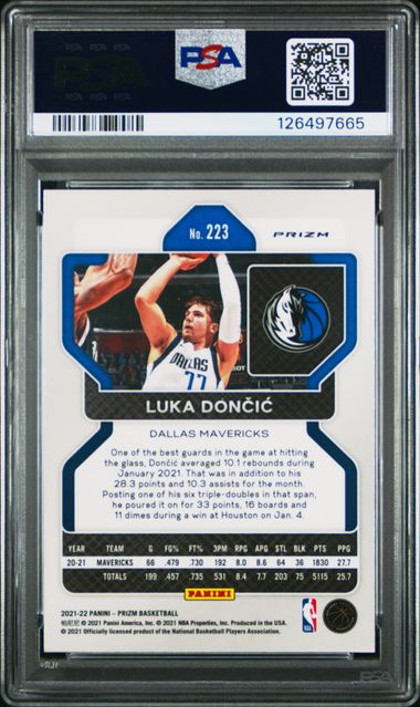 Luka Doncic 2021 Panini Prizm silver prizm PSA 9