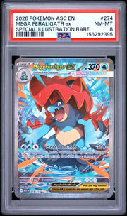 Mega Feraligatr ex 2026 Pokemon Ascended Heroes Special Illustration rare #274/217 PSA 8