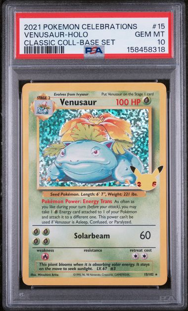 Venusaur Pokémon Celebrations Holo #15/102 PSA 10