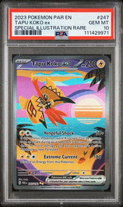 Tapu Koko 2023 Pokemon Paradox Rift Special Illustration rare #247/182 PSA 10