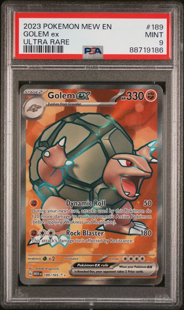 Golem ex 2023 Pokemon 151 Ultra Rare holo #189/165 PSA 9