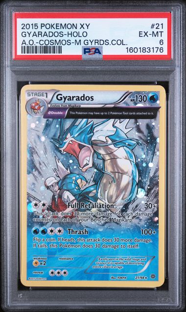 Gyarados Pokemon XY A.O. Cosmos Holo - Gyarados Collection #21/98 PSA 6