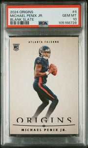 Michael Penix Jr. 2024 Panini Origins Blank Slate rookie card PSA 10