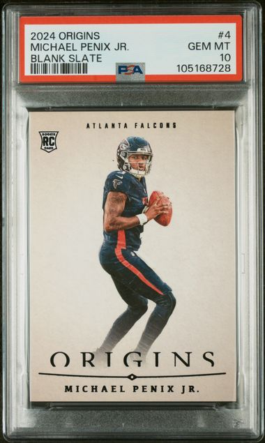 Michael Penix Jr. 2024 Panini Origins Blank Slate rookie card PSA 10