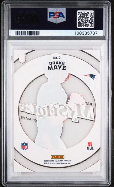 Drake Maye 2024 Panini Illusions Mystique RC PSA 8
