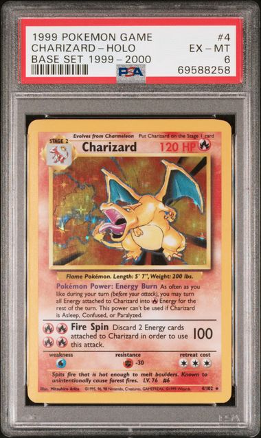 Charizard 1999 Pokemon Base Set #4/102 PSA 6