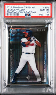 George Valera 2022 Bowman Transcendent Collection Bowman Icons /50 Batting PSA 10