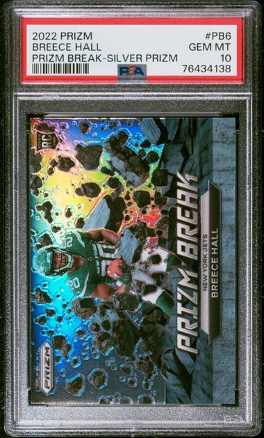 Breece Hall 2022 Panini Prizm Break Silver Prizm PSA 10