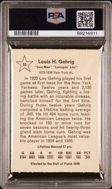 Lou Gehrig 1961 Golden Press 