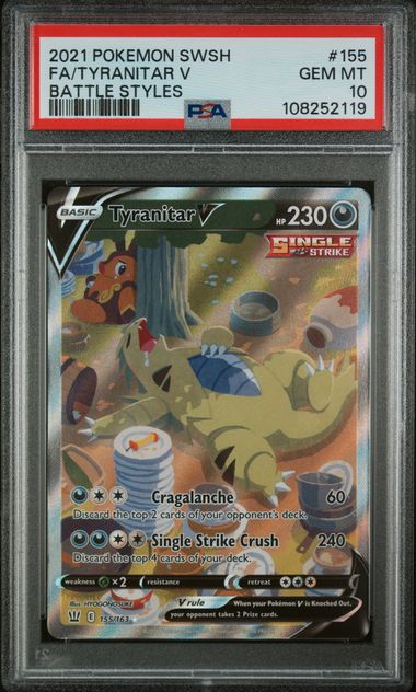 Tyranitar V Pokémon Battle Styles Alternate Full Art 