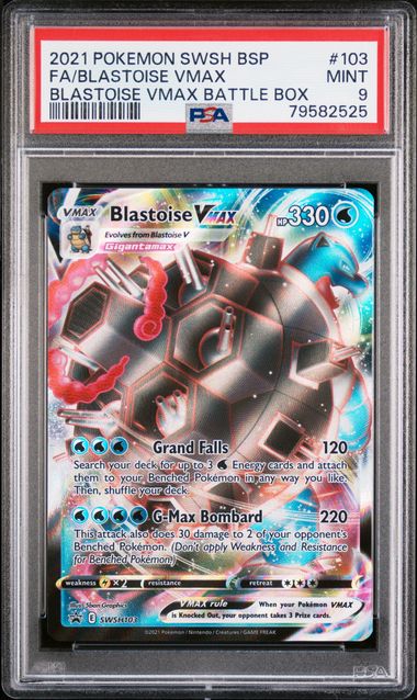 Blastoise Vmax Pokémon Black Star Promo #SWSH103 PSA 9