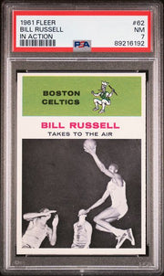 Bill Russell In Action 1961 Fleer #62 PSA 7