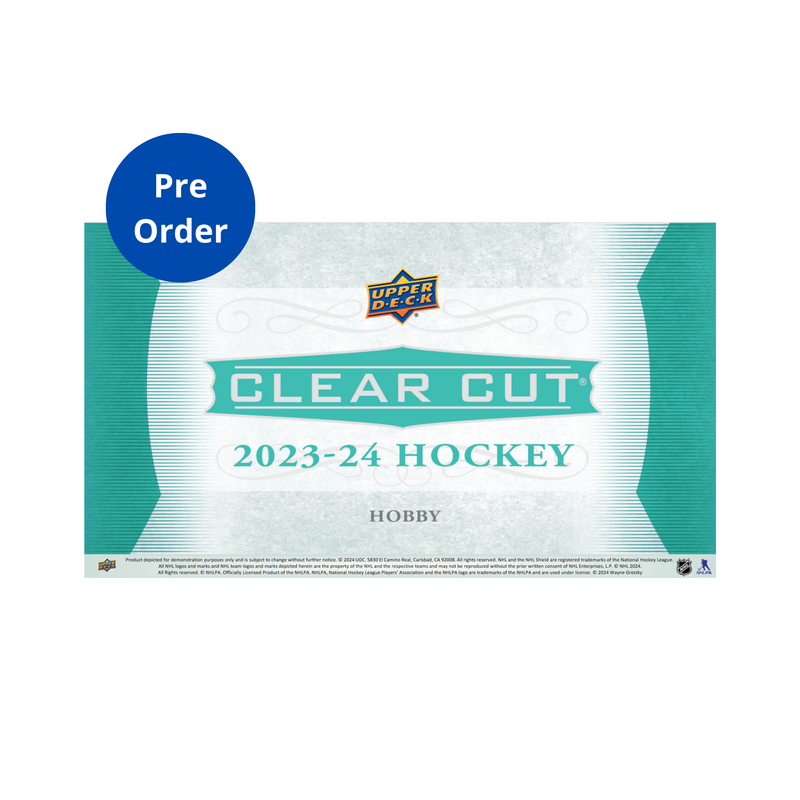 2023-24 Upper Deck Clear Cut Hockey Hobby 15 Box Case [Contact Us To Order]