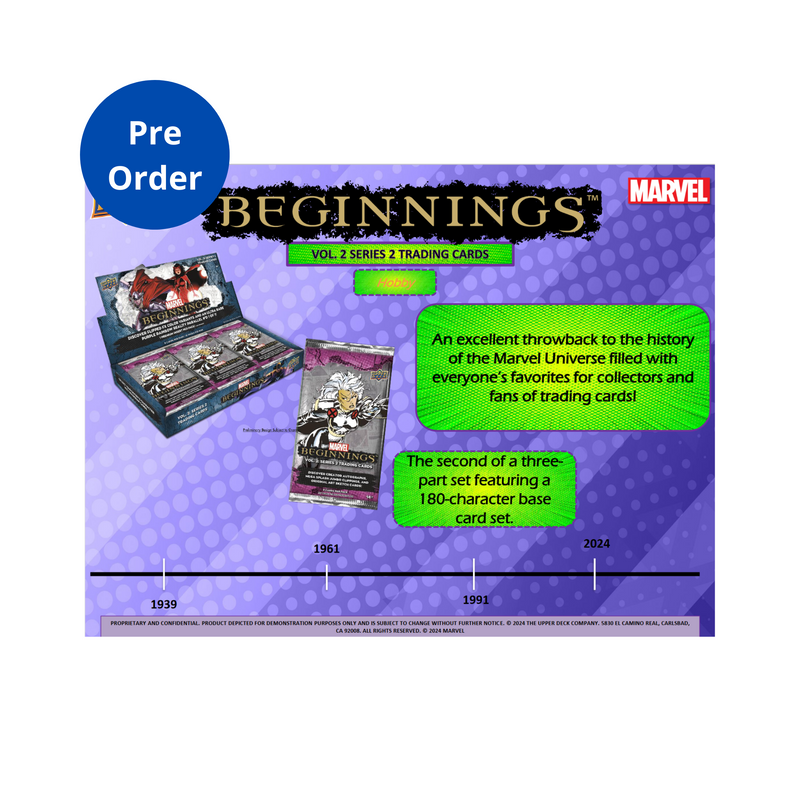 Upper Deck Marvel Beginnings Volume 2 Series 2 Hobby 16 Box Case [Contact Us To Order]
