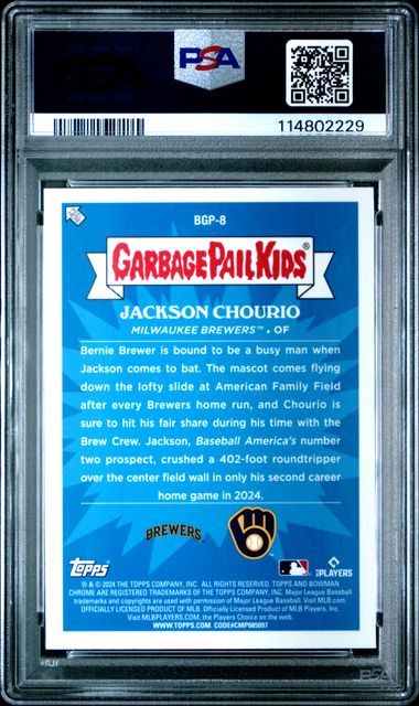 Jackpot Jackson 2024 Bowman Chrome Garbage Pail Kids PSA 10