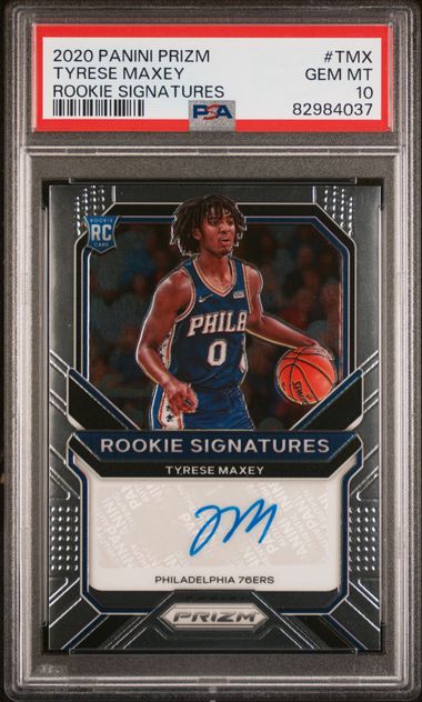 Tyrese Maxey 2020 Panini Prizm Rookie Signatures PSA 10
